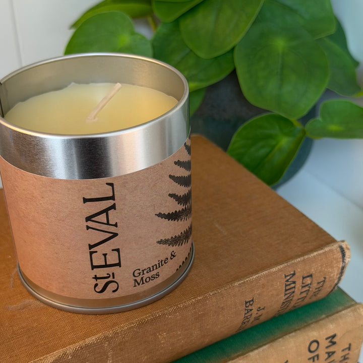 St. Eval Tin Candle - Granite &amp; Moss