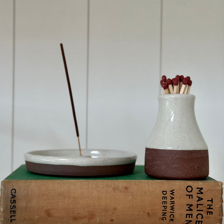 Ceramic Incense Holder With Incense Sticks