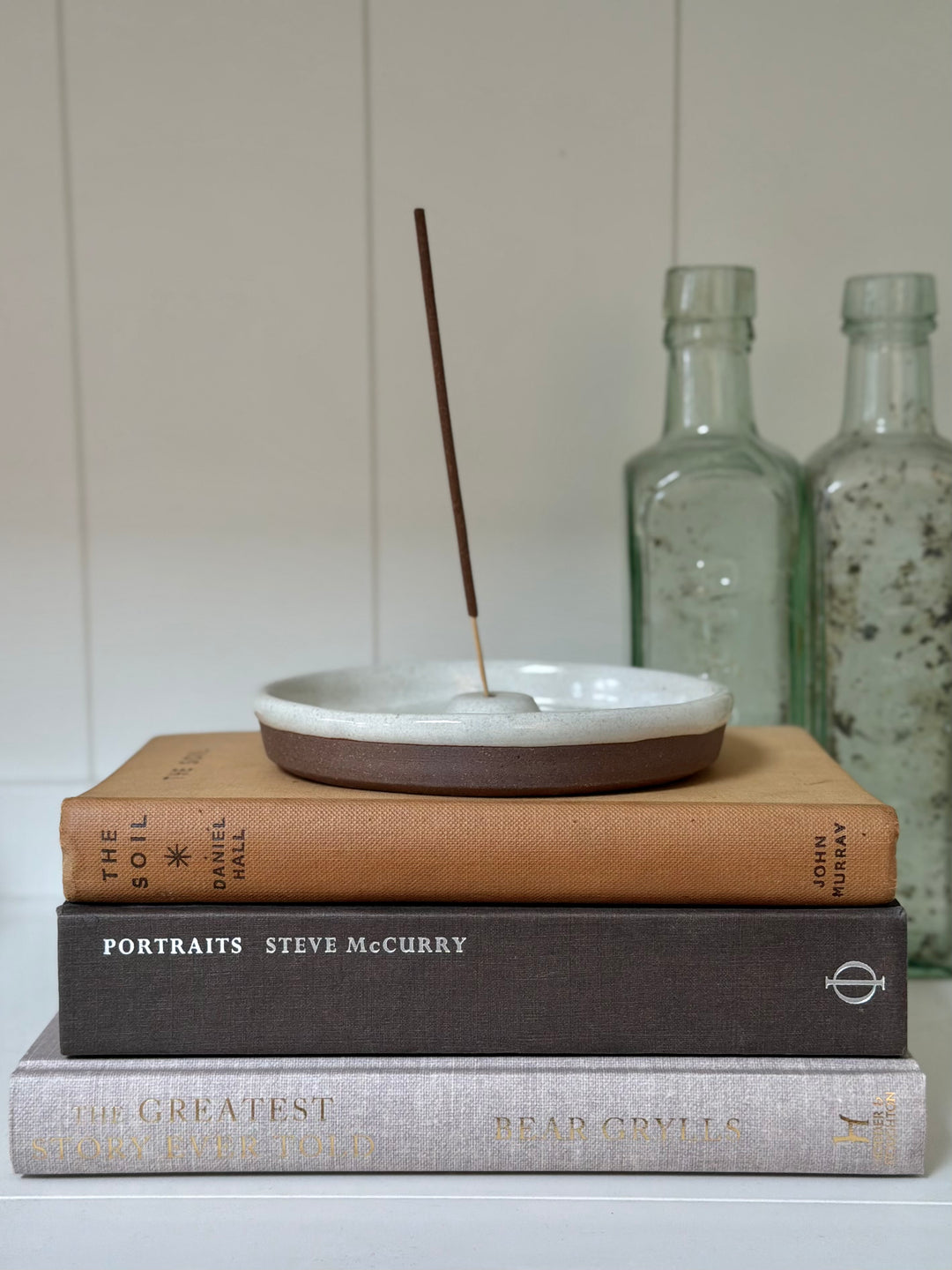 Ceramic Incense Holder With Incense Sticks
