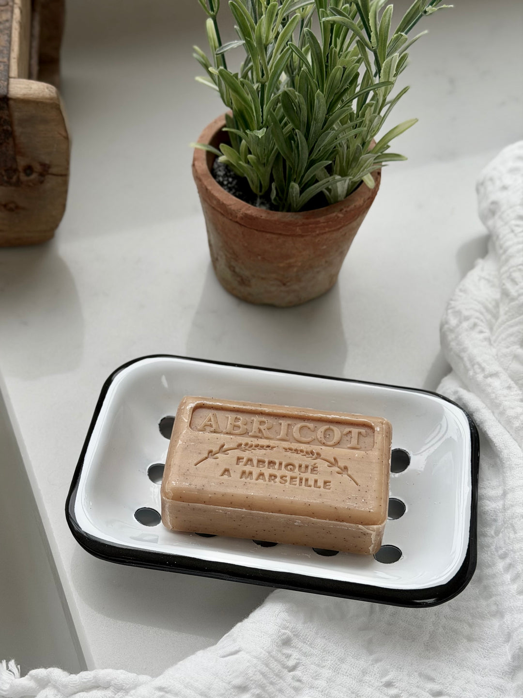 White Enamel Soap Dish