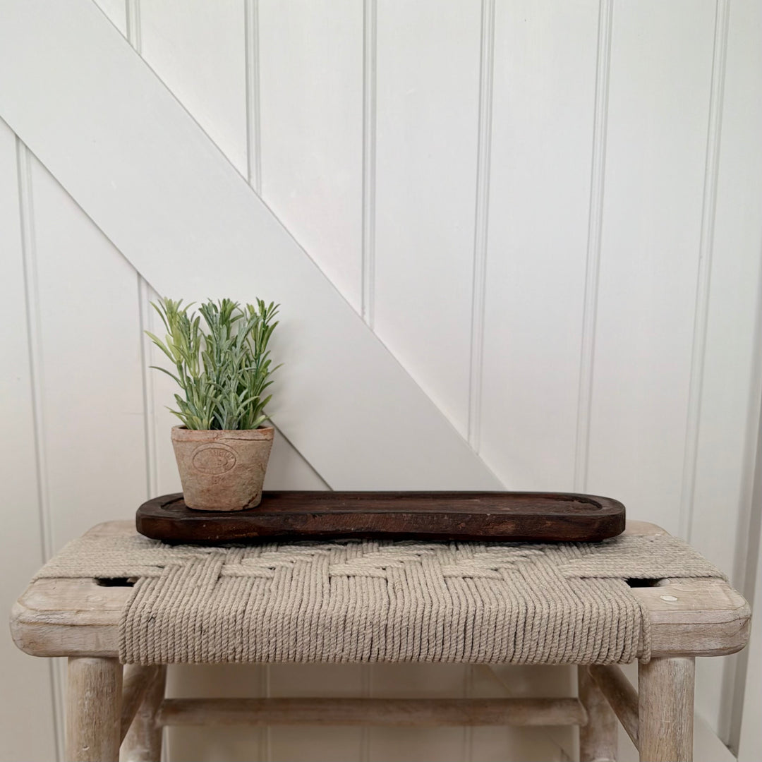 Vintage Carved Wooden Dish - Unique