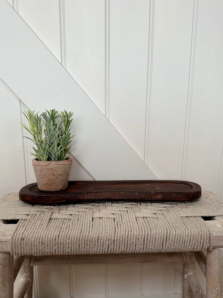 Vintage Carved Wooden Dish - Unique