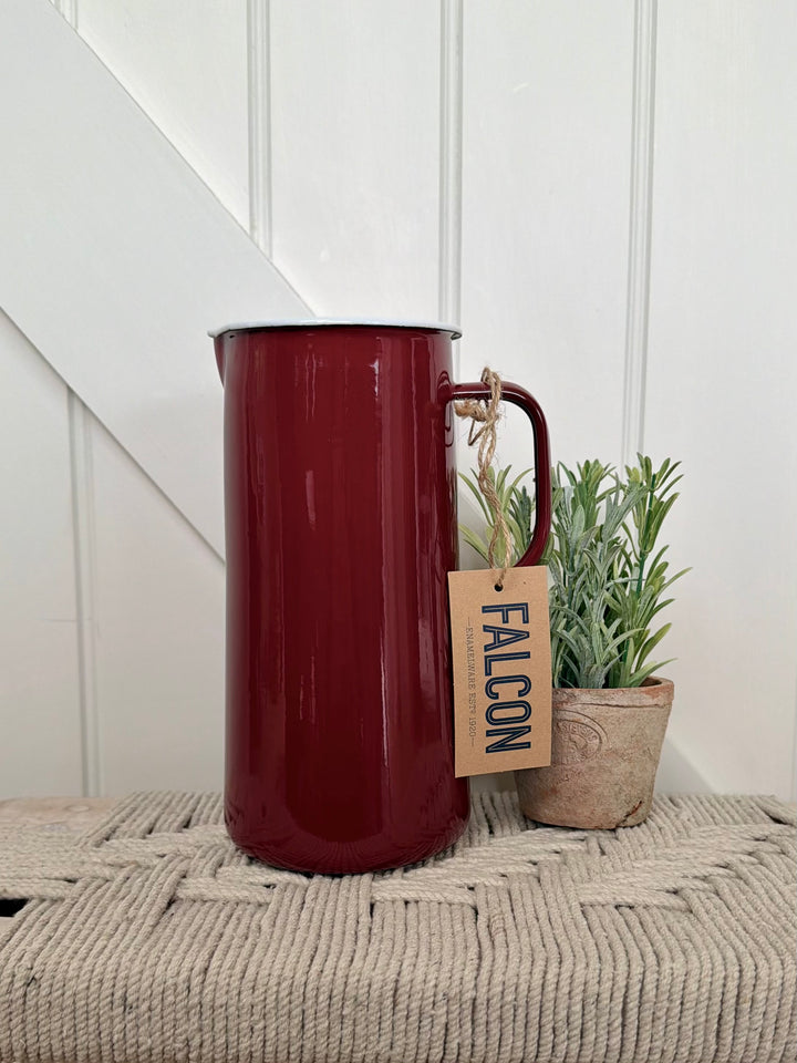 Falcon Enamelware - Water Jug - Burgundy