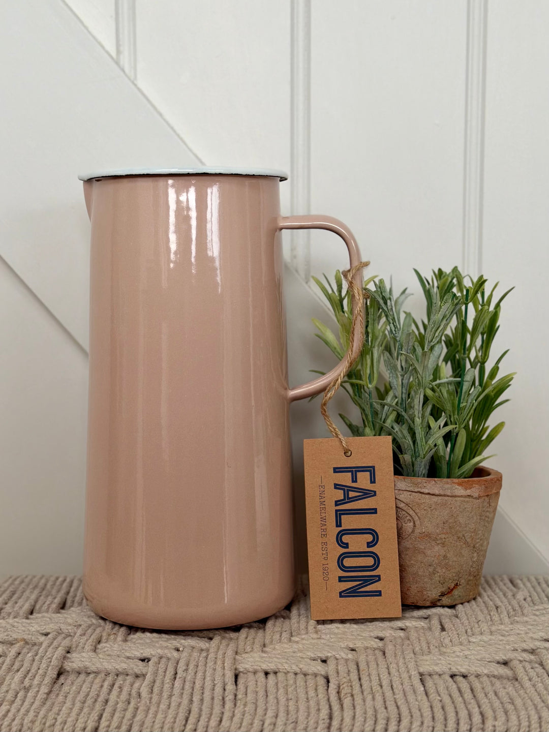 Falcon Enamelware - Water Jug - Marie Rose Beige