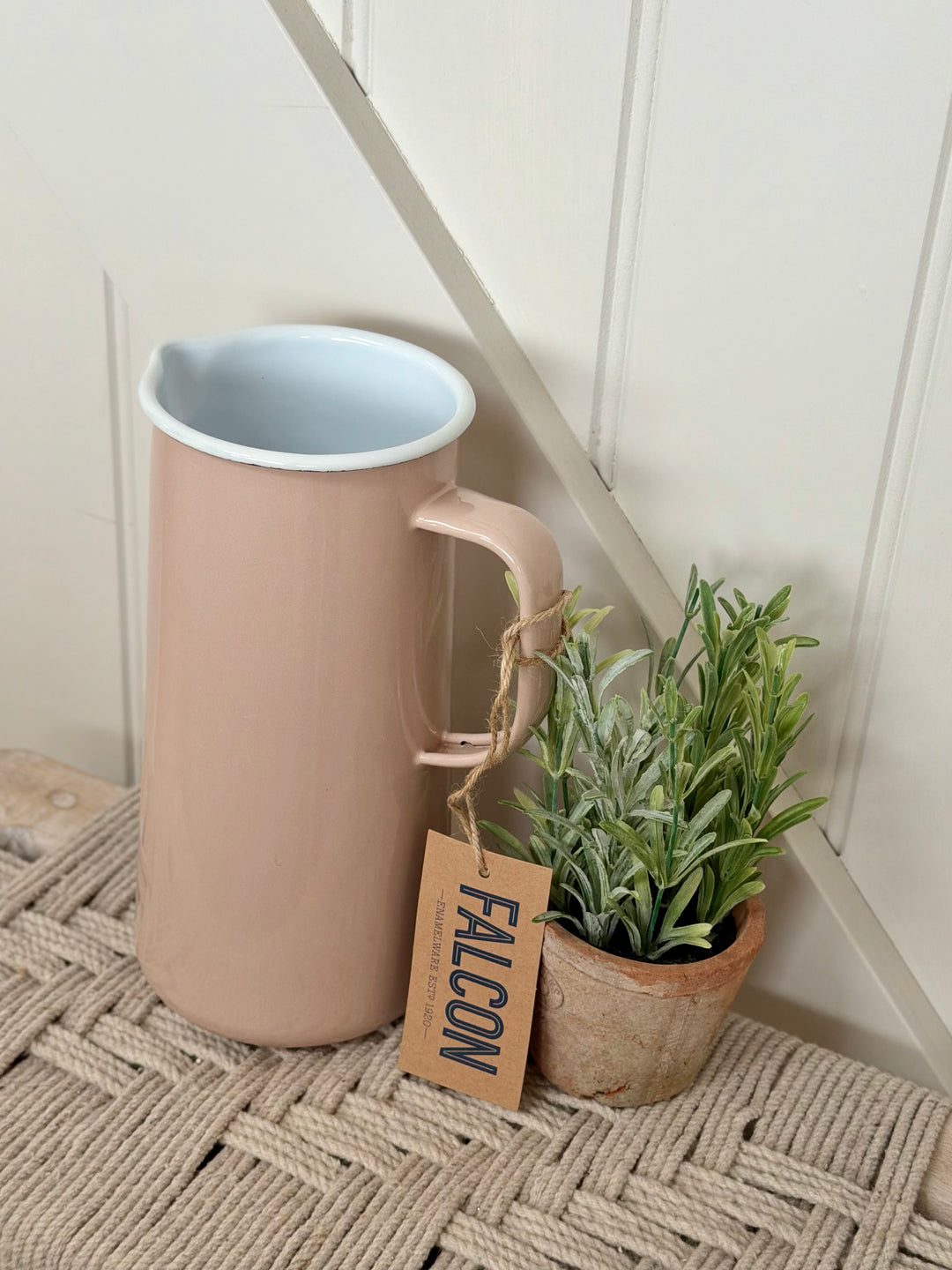 Falcon Enamelware - Water Jug - Marie Rose Beige