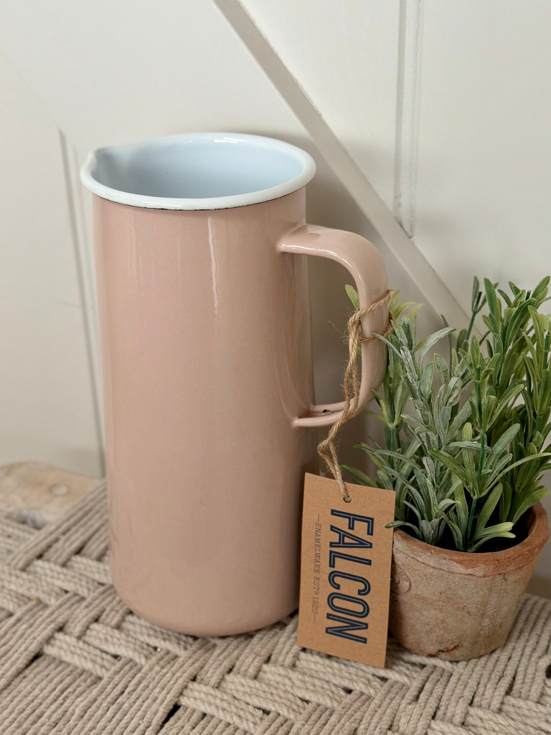 Falcon Enamelware - Water Jug - Marie Rose Beige