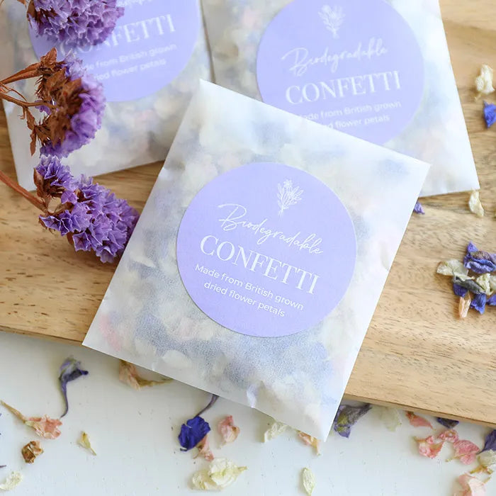 Biodegradable Petal Confetti Sachet - Lilac