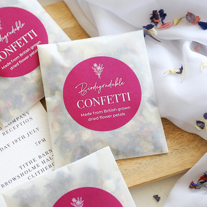 Biodegradable Petal Confetti Sachet - Violet