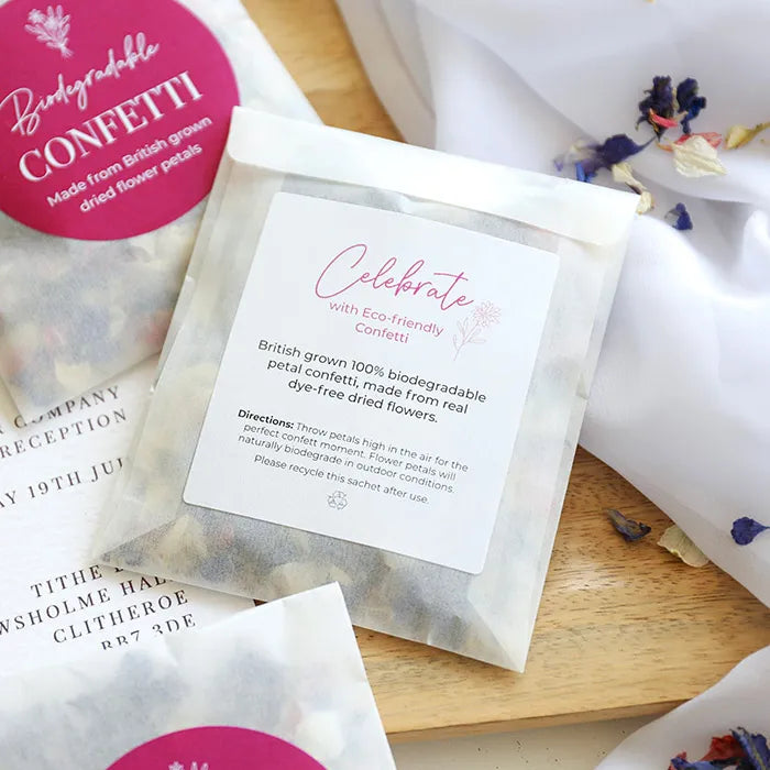 Biodegradable Petal Confetti Sachet - Violet