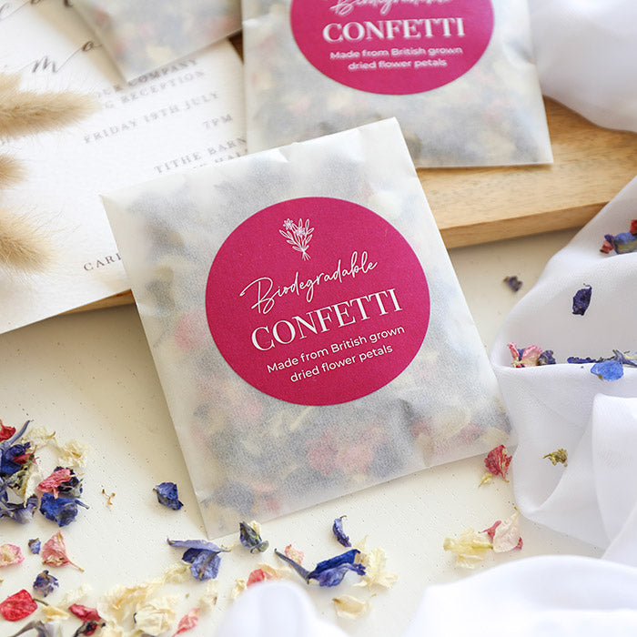 Biodegradable Petal Confetti Sachet - Violet