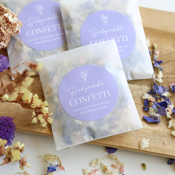 Biodegradable Petal Confetti Sachet - Lilac