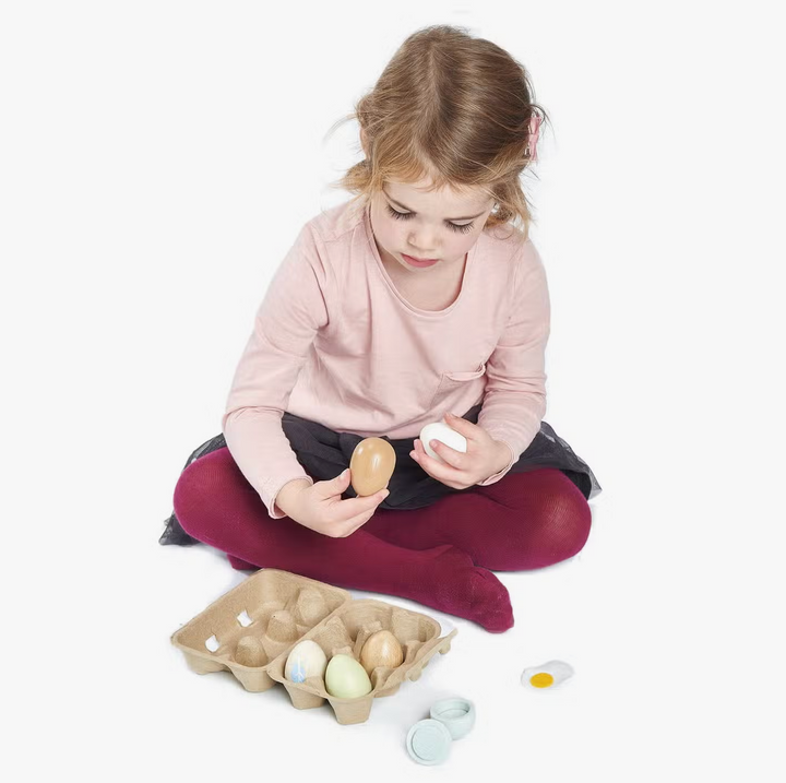 ThreadBear Design - Wooden Eggs Children's Toy