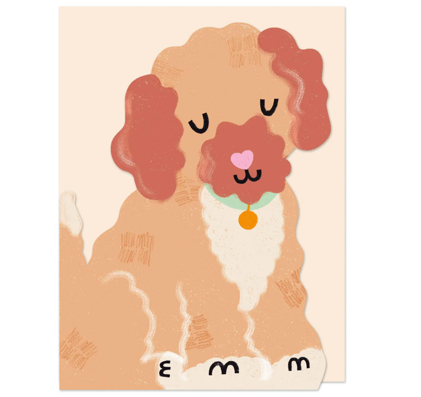Raspberry Blossom - Cockapoo Puppy Card