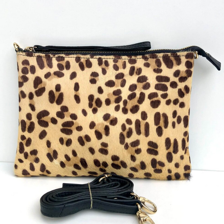 Hydestyle London - Leather Clutch Bag - Leopard