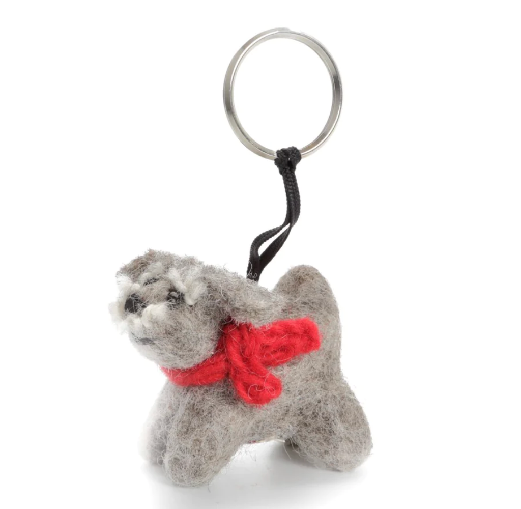 Amica Felt - Schnauzer Dog Keyring