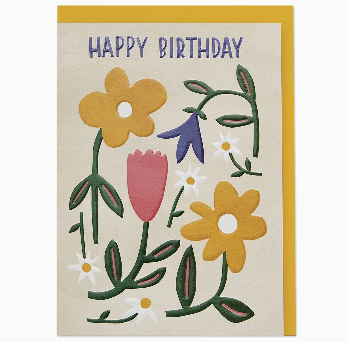 Raspberry Blossom - Happy Birthday Wild Flower Card