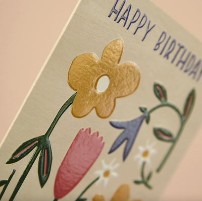 Raspberry Blossom - Happy Birthday Wild Flower Card