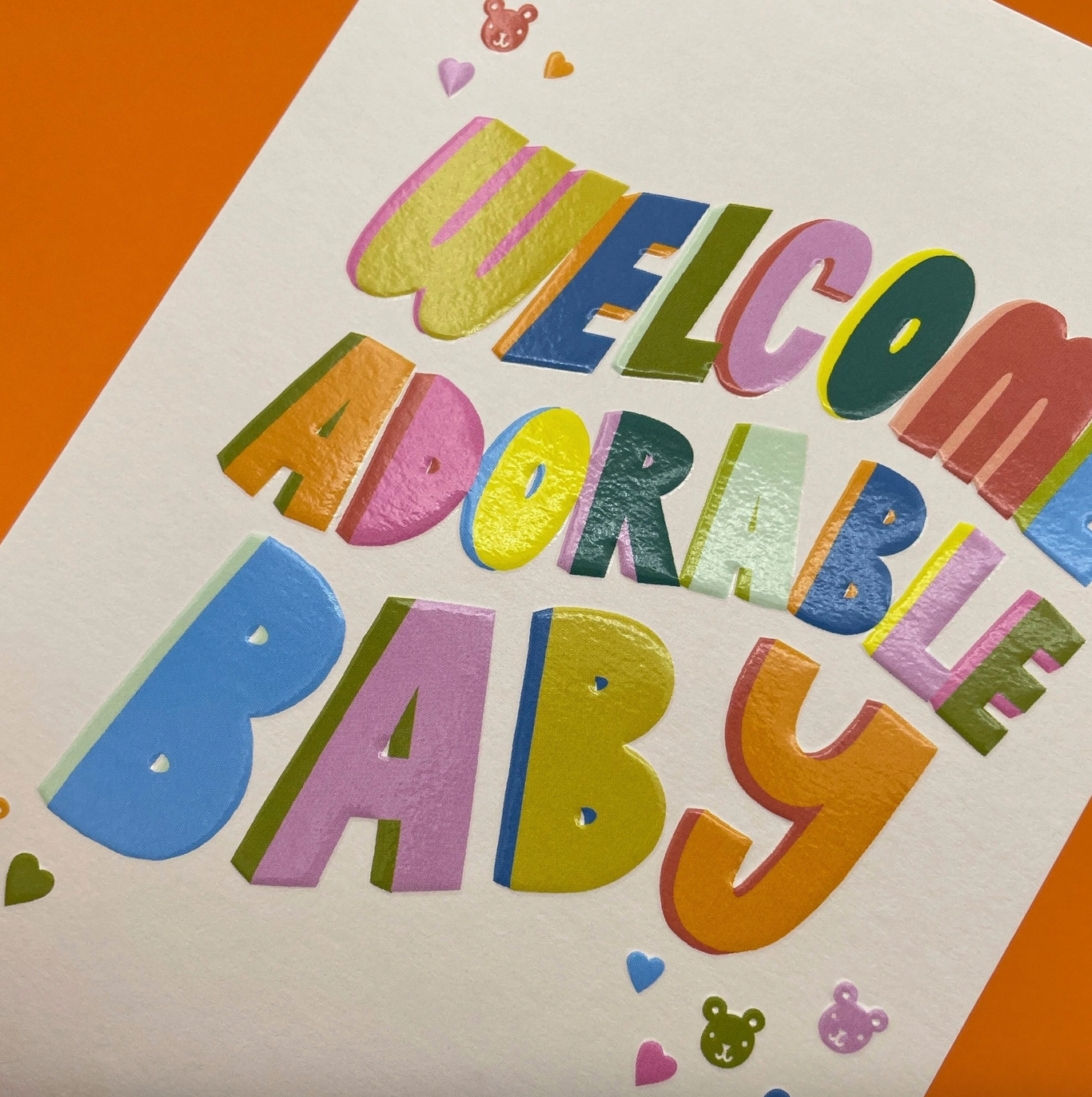 Raspberry Blossom - Welcome Adorable Baby Card