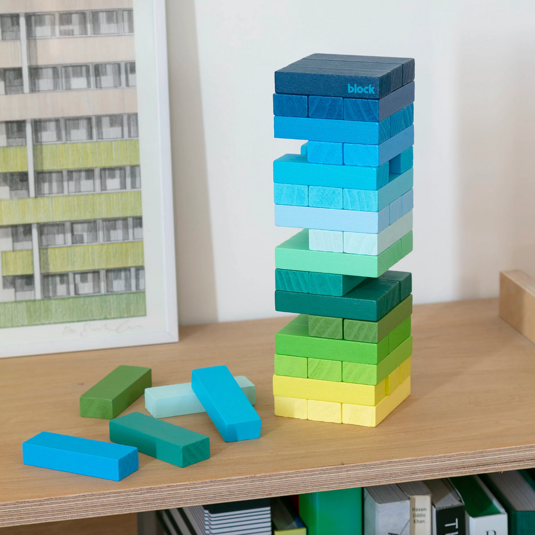 Block Design - Colour Gradient Tower - Blues/Greens