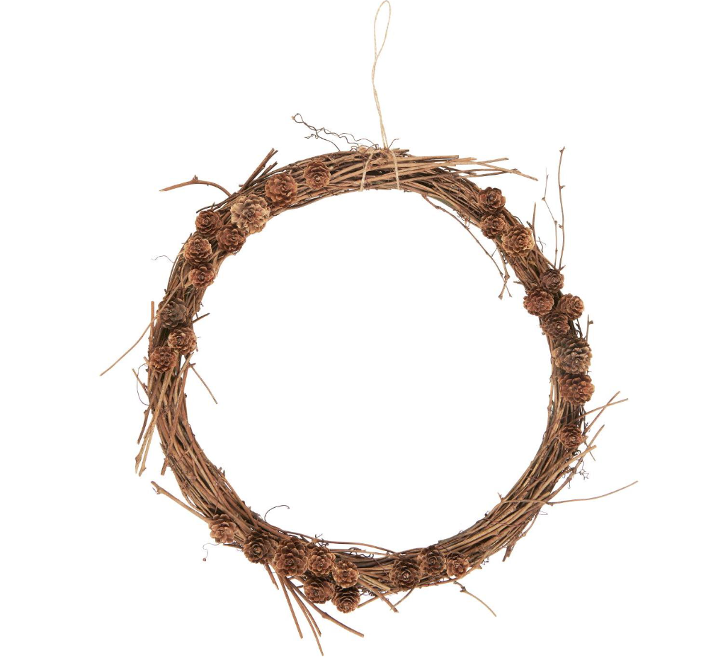 Natural Wreath With Larch Cones