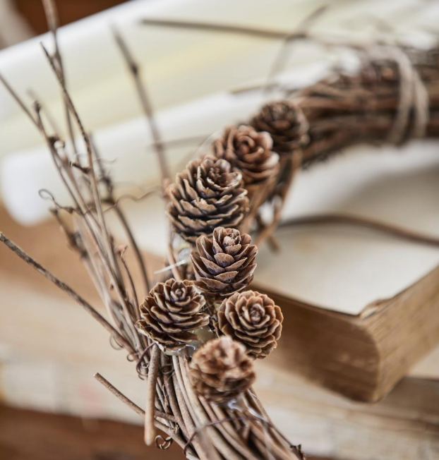 Natural Wreath With Larch Cones