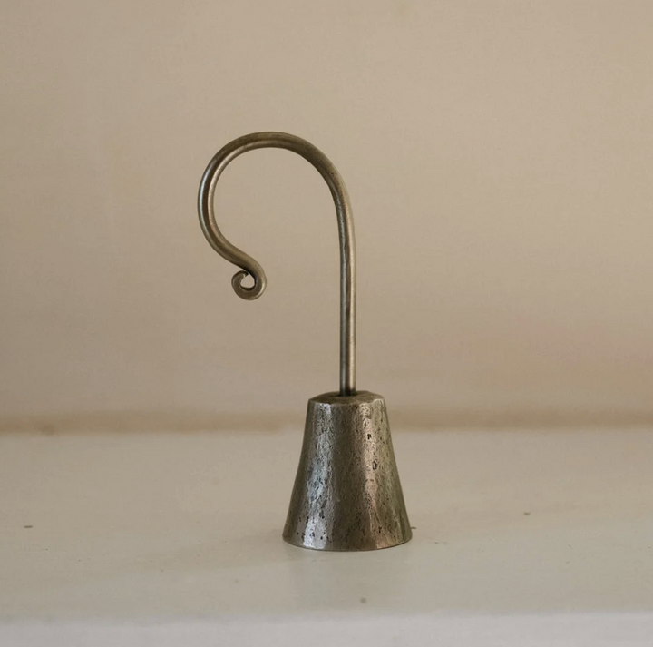 Curved Antique Silver Candle Snuffer (In Cotton Bag)