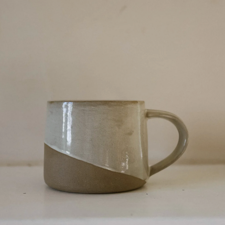 Slanted Glaze Koko Mug - Milk White