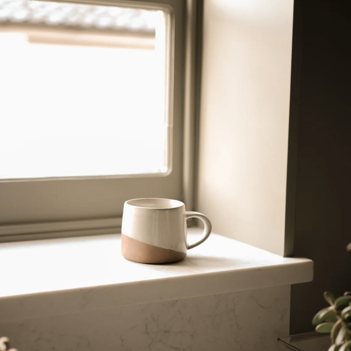 Slanted Glaze Koko Mug - Milk White