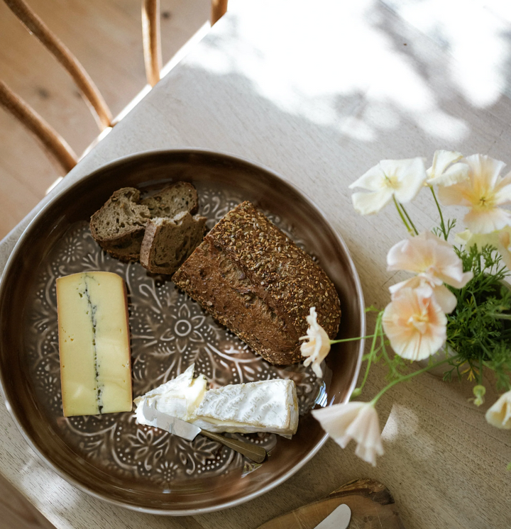 Round Enamel Platter - Chocolate