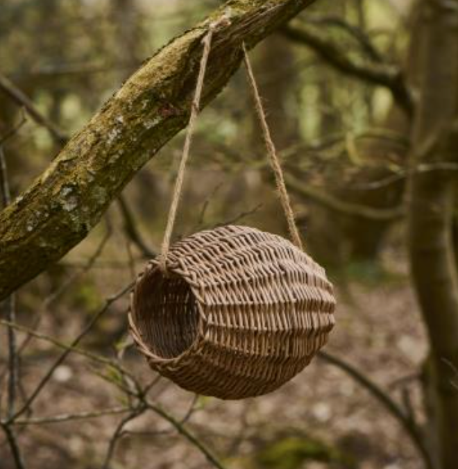 Natural Willow Bird Feeder With Jute String