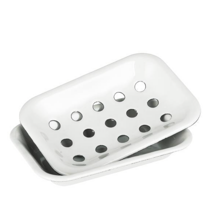 White Enamel Soap Dish