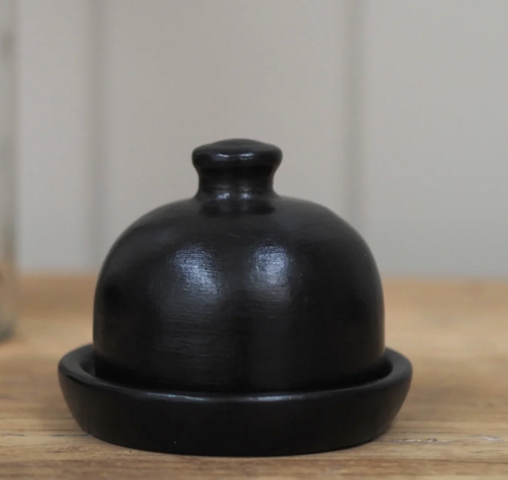 Black Terracotta Dish & Cloche