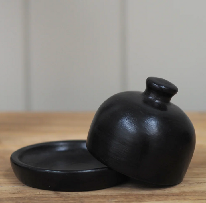 Black Terracotta Dish & Cloche