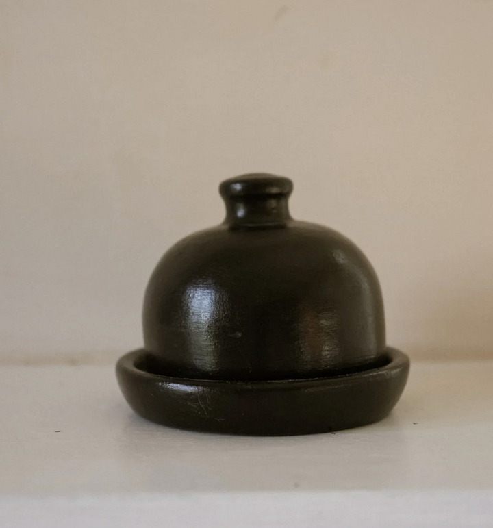 Black Terracotta Dish & Cloche