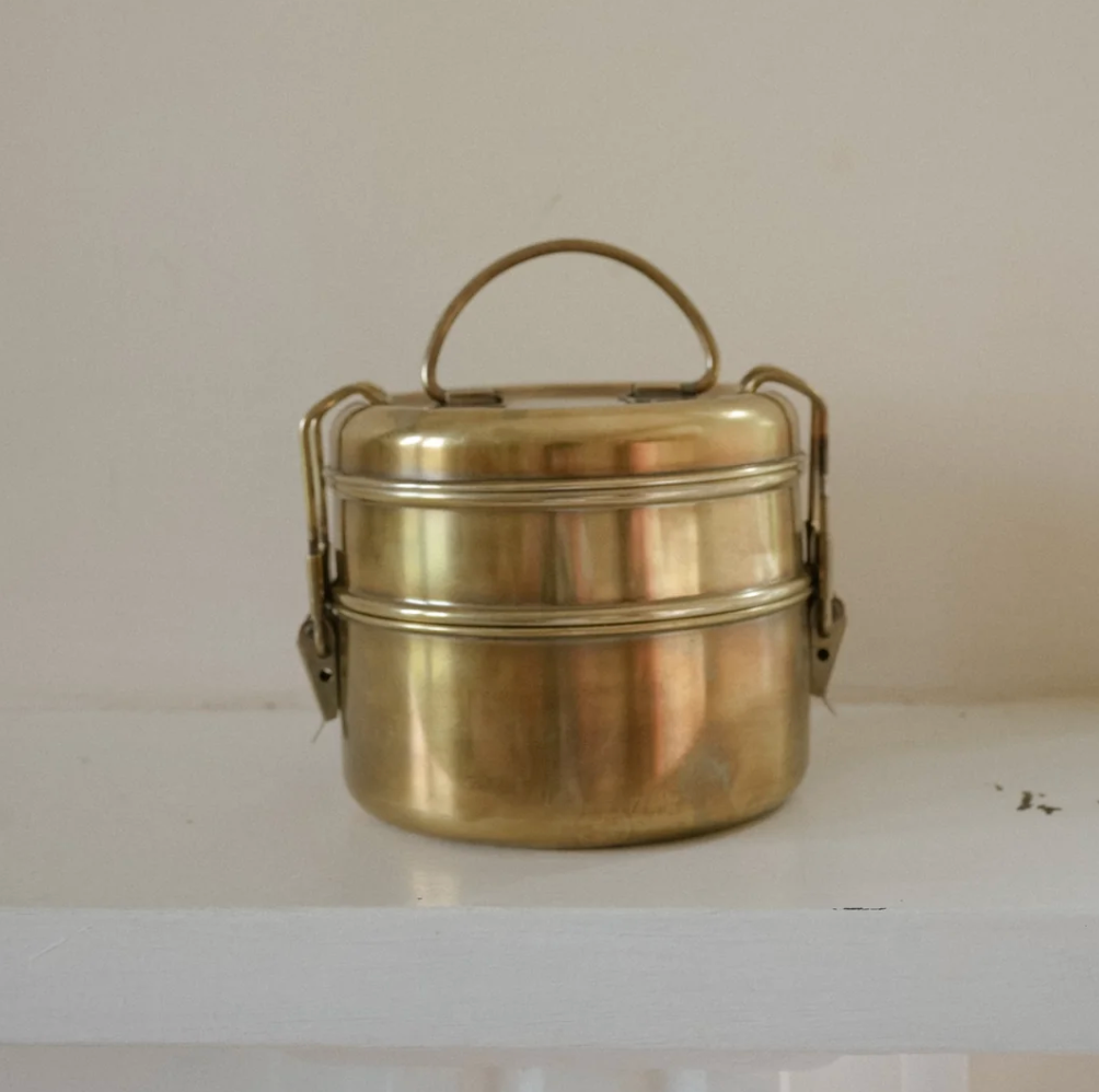 Brass Tiffin Storage Tin