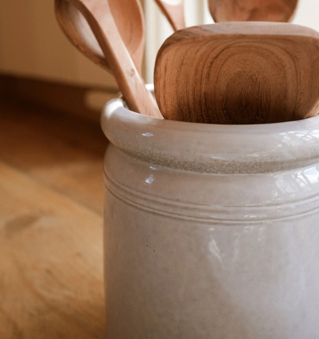 Stoneware Utensil Crock Pot