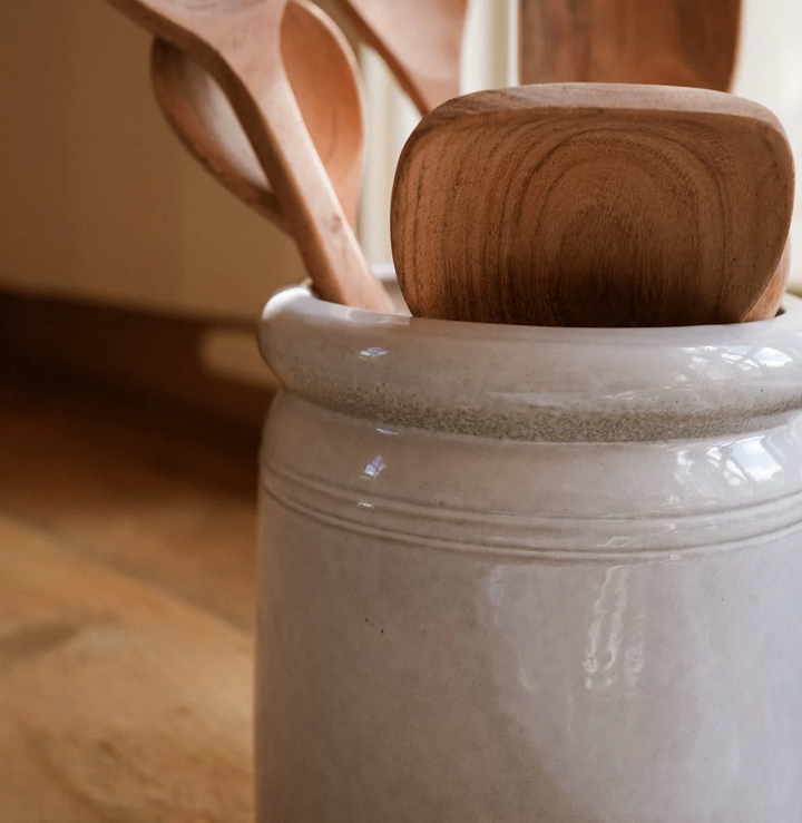 Stoneware Utensil Crock Pot