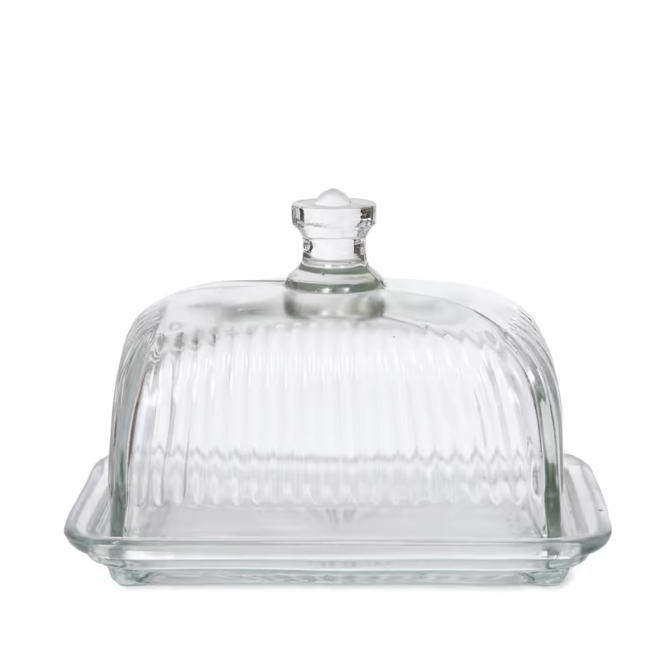 Pressed Glass Butter Dish