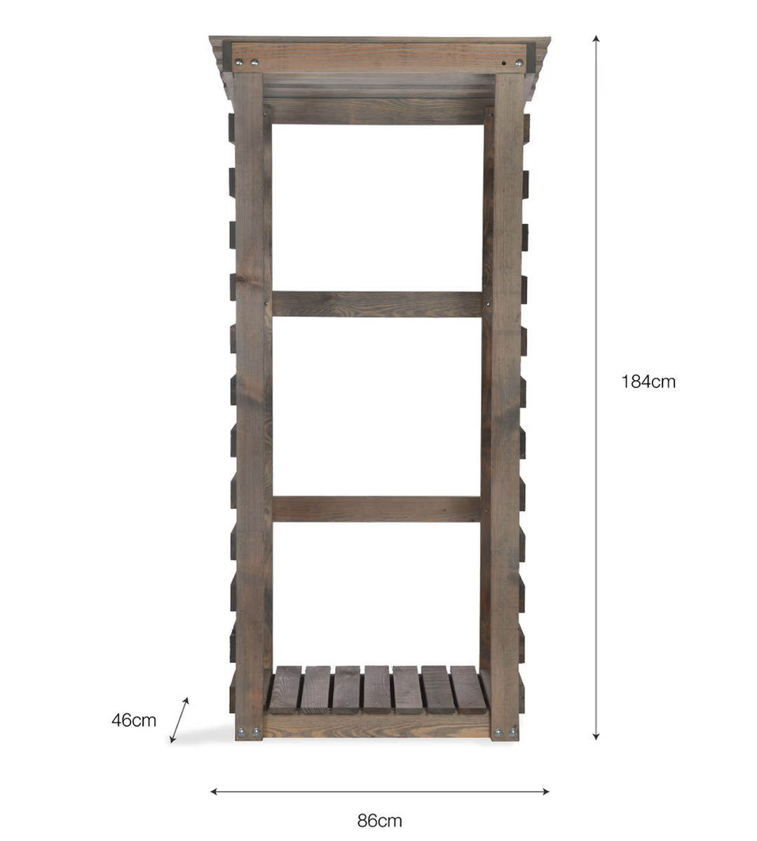 Tall Wooden Log Store