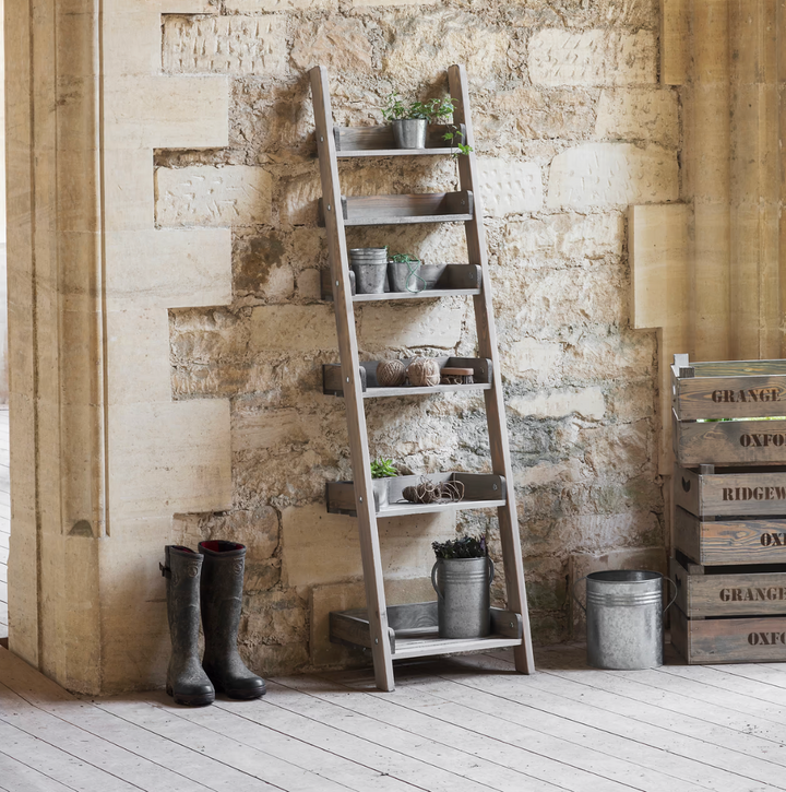 Wooden Shelf Ladder - Indoor/Outdoor