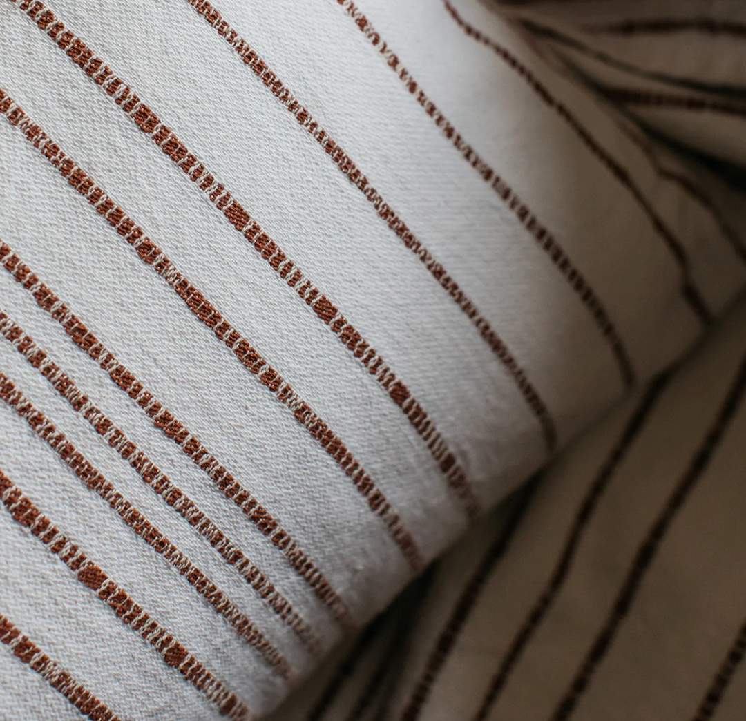 Also Home - Himmel Terracotta Textured Stripe Cushion