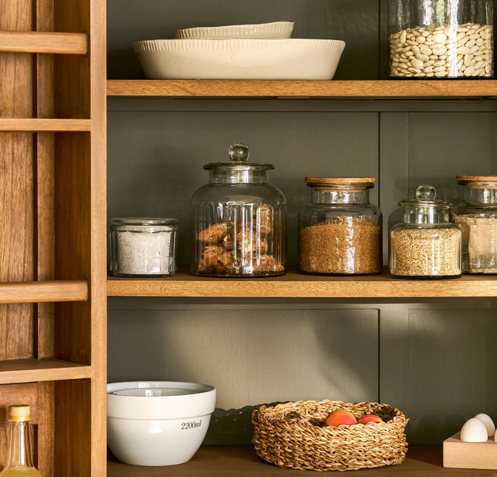 Natural Wood Freestanding Farmhouse Pantry