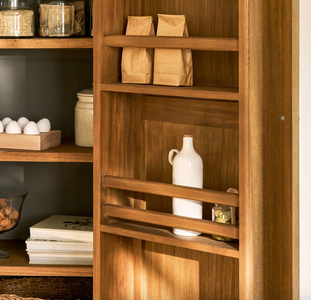 Natural Wood Freestanding Farmhouse Pantry