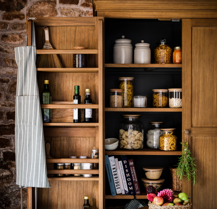 Natural Wood Freestanding Farmhouse Pantry