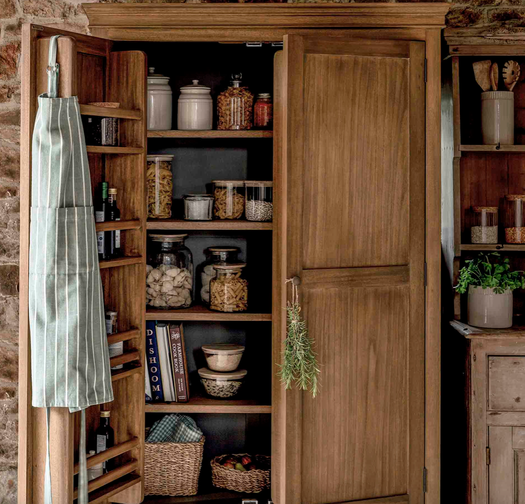 Natural Wood Freestanding Farmhouse Pantry