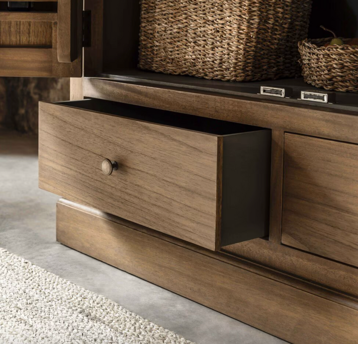 Natural Wood Freestanding Farmhouse Pantry