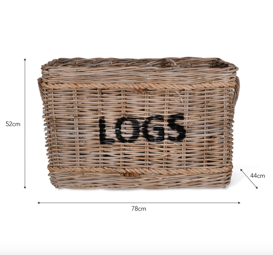 Rattan Log Storage Basket