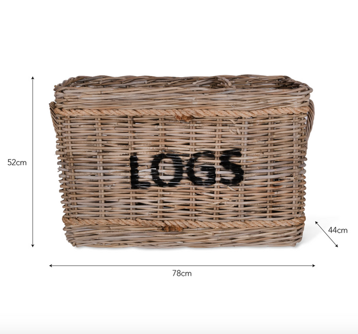 Rattan Log Storage Basket