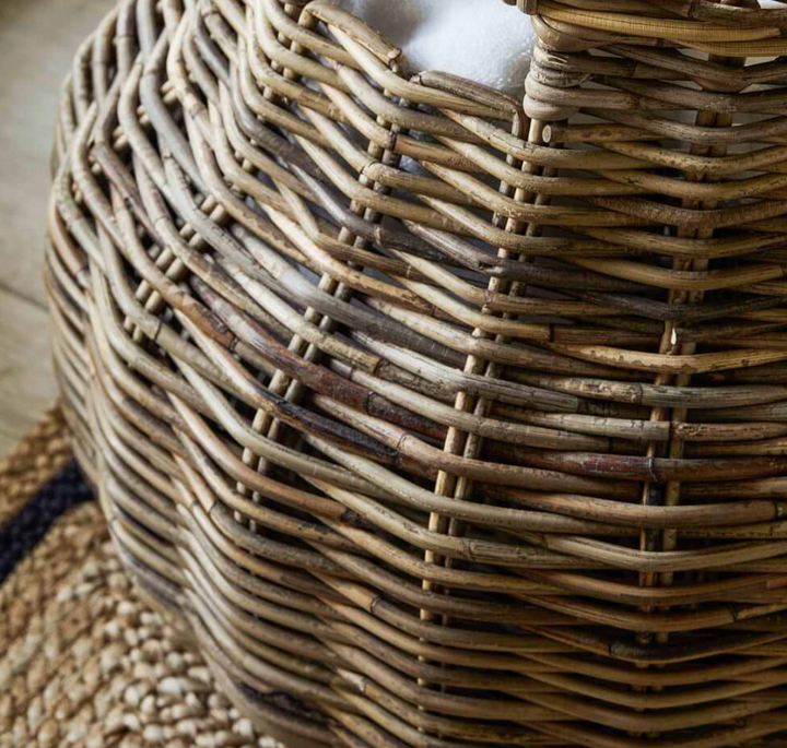 Large Natural Round Storage Basket