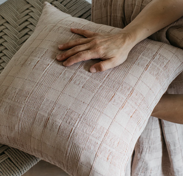Also Home - Blid Woven Neutral Cotton Cushion